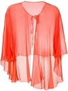 Maria Lucia Hohan Hohan Cape Blouse In Red