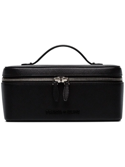 Prada Zip-front Beauty Case In F0ok000 Black
