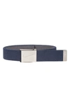 Nike Reversible Web Belt In Navy Grey