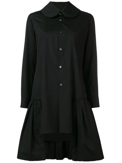 Comme Des Garçons Asymmetric Tunic Shirt In Black