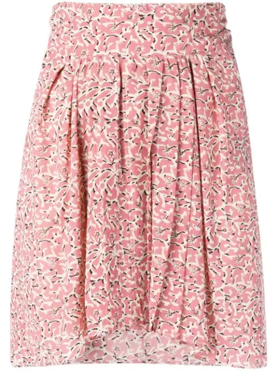 Isabel Marant Floral Print A-line Mini Skirt In Pink