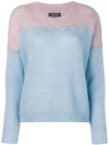 Isabel Marant Wave Cut Knit Sweater In Blue