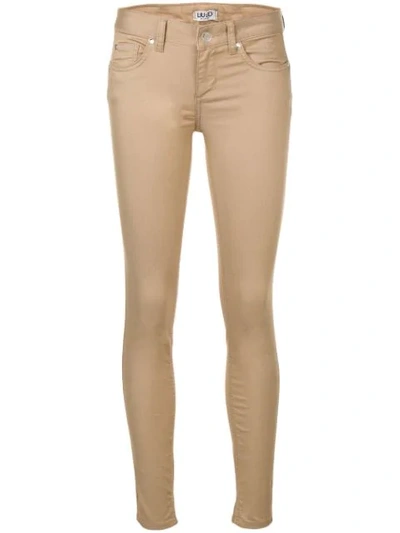 Liu •jo Classic Skinny Trousers In 51114 Travertine