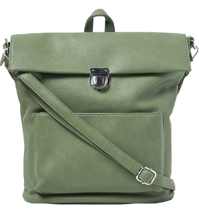 Urban Originals Solo Origin Vegan Leather Convertible Backpack In Sea Green
