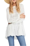Free People Kiss Kiss Lace Inset Tunic In Ivory