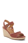 Lucky Brand Mindra Espadrille Wedge Sandal In Mauve Fabric
