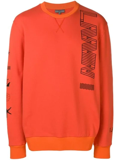 Lanvin Logo Sweatshirt In Orange