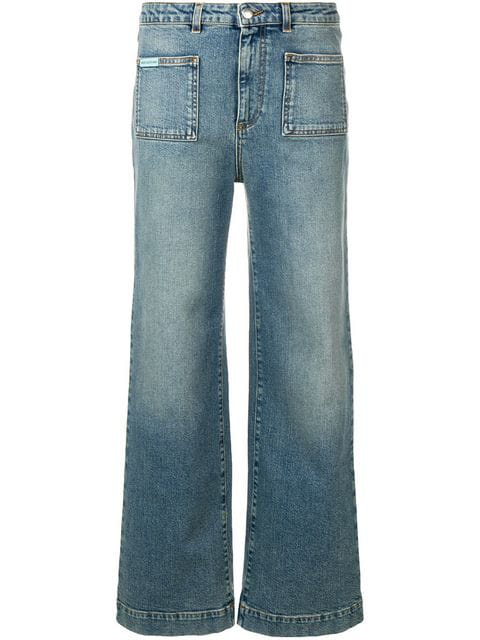 Alexa Chung Cropped Straight Jeans In Blue | ModeSens