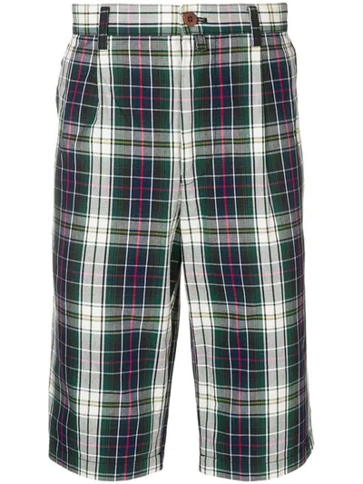 Pre-owned Junya Watanabe Tartan Shorts In Blue