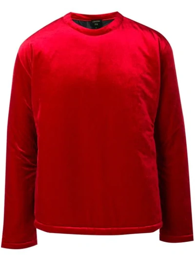 Pre-owned Jean Paul Gaultier Vintage Padded Velvet Jumper In Red
