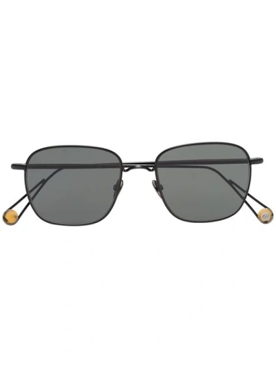 Ahlem 22k Gold Plated Place Blanche Sunglasses In Black