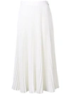 Msgm Accordion Skirt In White