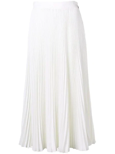 Msgm Accordion Skirt In White