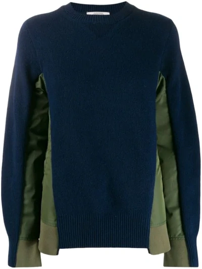 Dorothee Schumacher Modern Fusion Shell-paneled Wool Top In Green