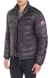 Canada Goose 'lodge' Slim Fit Packable Windproof 750 Down Fill Jacket In Graphite/ Mid Grey