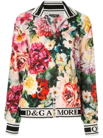 Dolce & Gabbana Floral Print Zip-up Jacket