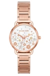 Michael Michael Kors Portia Crystal Accent Bracelet Watch, 32mm In Rose Gold/ White/ Rose Gold