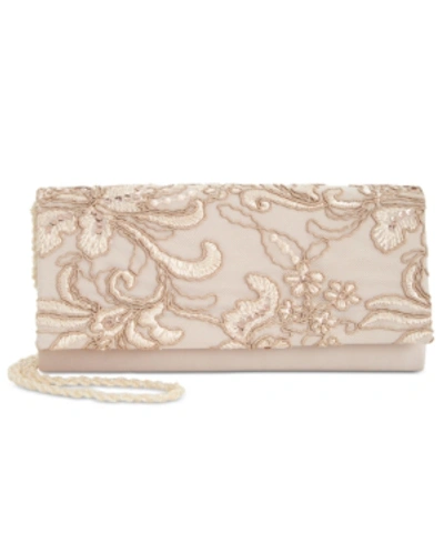 Adrianna Papell Sibel Small Clutch In Oyster