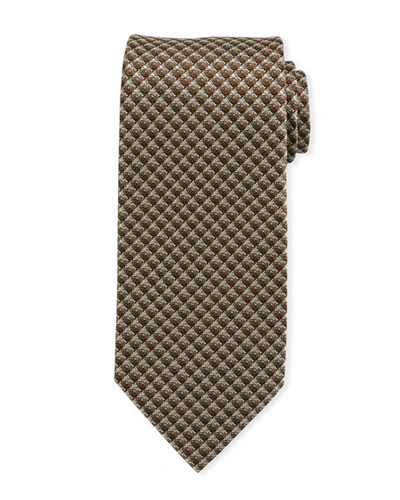 Tom Ford Men's Geometric Silk Tie In Brown
