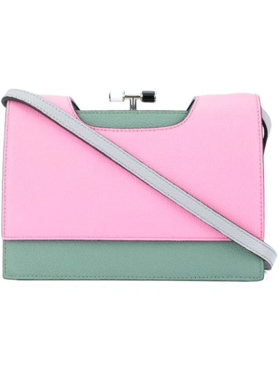 The Volon Chateau Colorblock Shoulder Bag In Pink