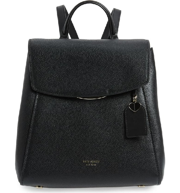 kate spade black backpack leather
