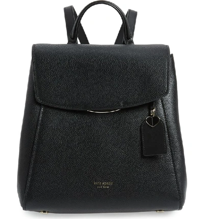 Kate Spade Medium Grace Leather Backpack In Black