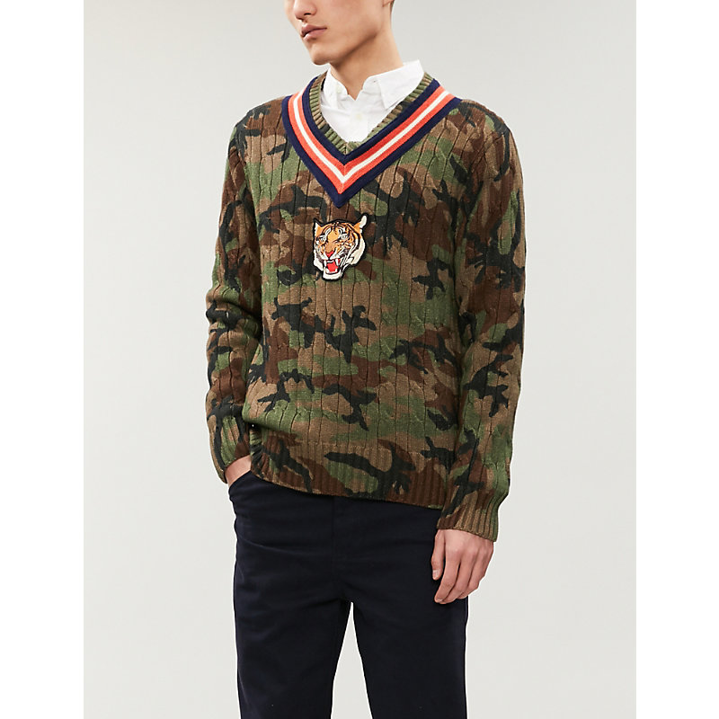 ralph lauren camo jumper