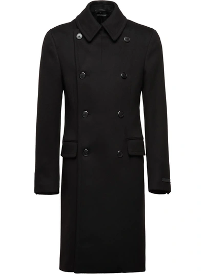 Prada Double-breasted Coat - Black