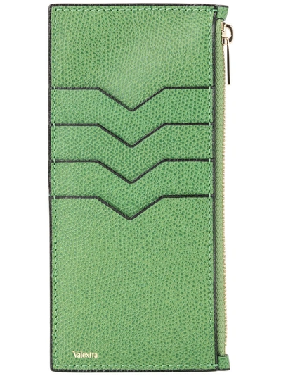 Valextra Zipped Card Case - Green