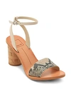 Dolce Vita Women's Jali Round Heel Sandals In Snake Print Leather