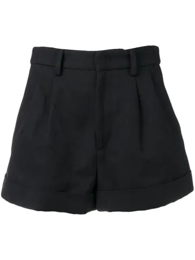 Isabel Marant Kab High-rise Cotton-blend Shorts In Black