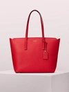 Kate Spade Large Margaux Leather Tote In Hot Chili