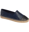 Tory Burch Colorblock Espadrille Flat In Royal Navy/perfect Black