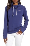 Vineyard Vines Classic Garment Dyed Funnel Neck Sweatshirt In Deep Bay