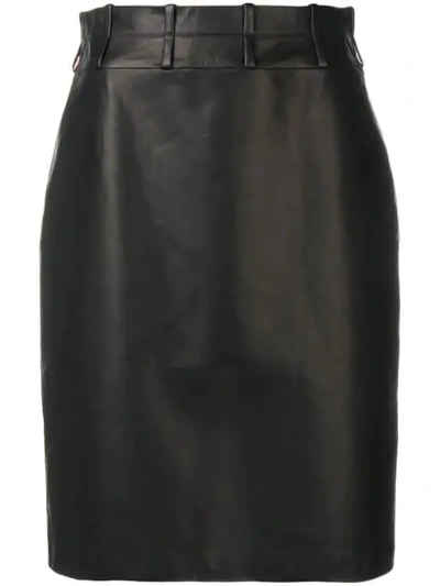 Partow Cora Pencil Skirt In Black
