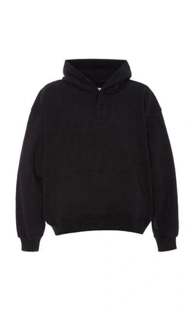 Fear Of God Oversized Loopback Cotton-jersey Hoodie In Black