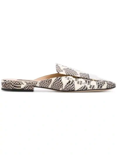 Sergio Rossi Sr1 Patterned Mules In White