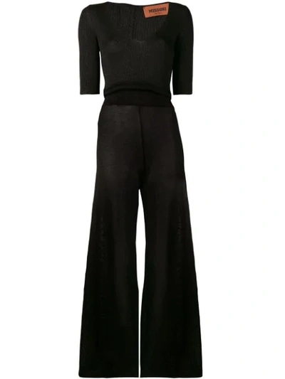 Missoni Lamé Knitted Jumpsuit In Black