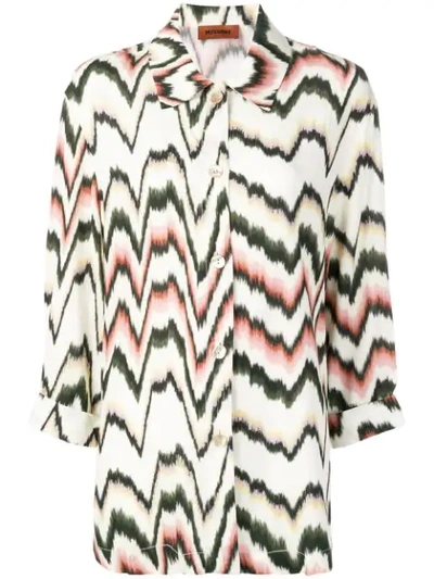 Missoni Printed Oversized Shirt In Neutrals
