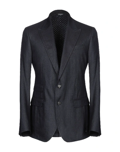 Dolce & Gabbana Suit Jackets In Dark Blue