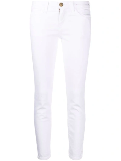 Current Elliott Current/elliott Woman Denim Pants White Size 30 Cotton, Elastane In Sugar