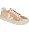 Veja Esplar Metallic Leather Low-top Sneakers In Copper