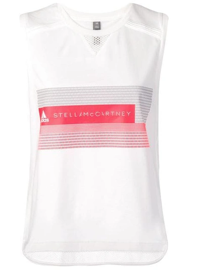 Adidas By Stella Mccartney Mesh Panel Tank Top In White