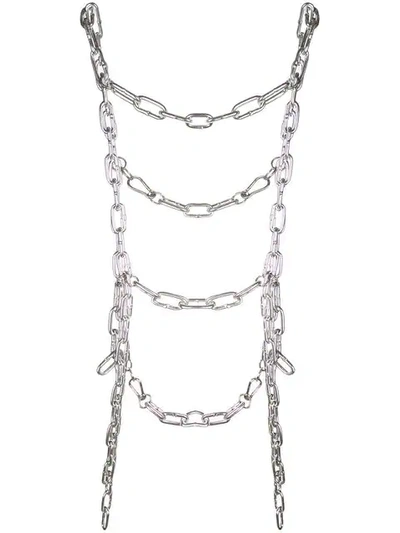Comme Des Garçons Chain Harness In Metallic