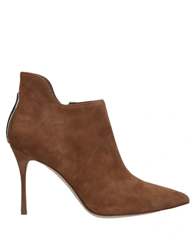 Sergio Rossi Ankle Boots In Camel