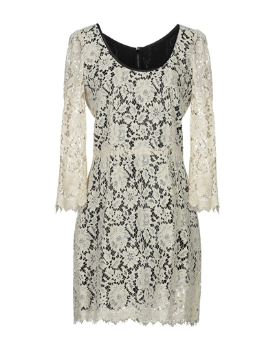 Dolce & Gabbana Short Dress In Beige