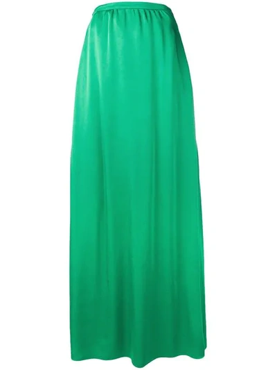 Rochas Long Flared Skirt In Green