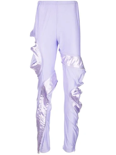 Comme Des Garçons Asymmetric Zipped Trousers In Purple