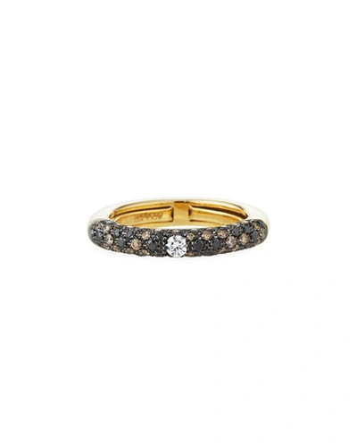 Adolfo Courrier Jungle 18k Yellow Gold Ring W/ Dark Diamonds