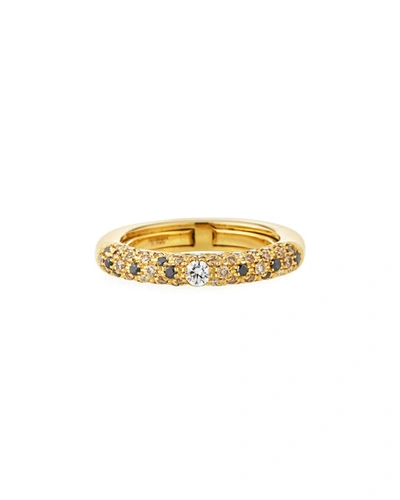 Adolfo Courrier Jungle 18k Yellow Gold Ring W/ Light Diamonds